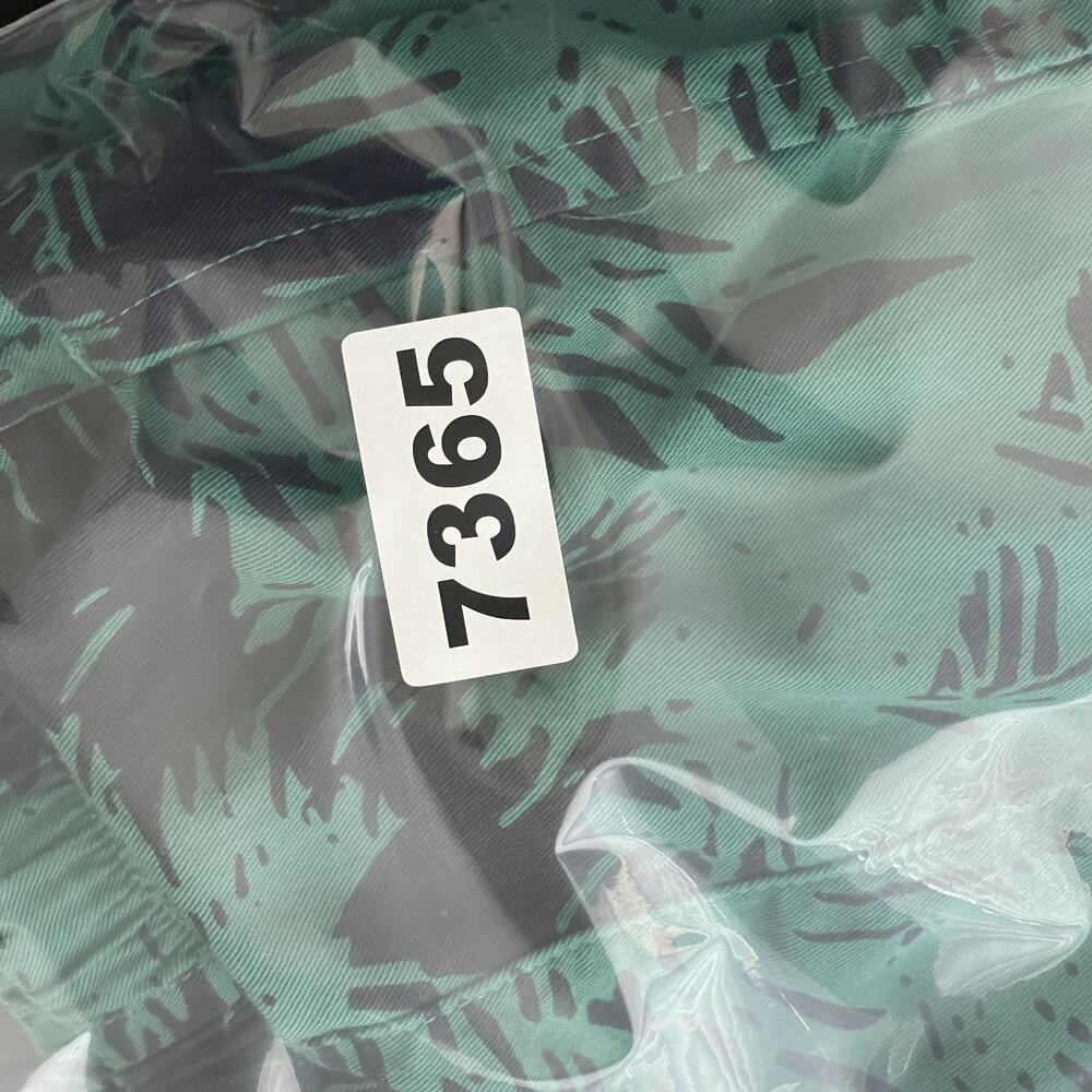 Kleen Parachute Pants Womens Medium Green Palm Print Pull On Cropped Tropical - Picture 11 of 11